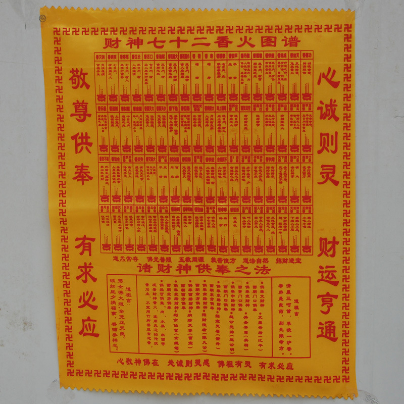仙家香谱图仙家二十四香火图谱布料香谱点香观香财香谱观音香谱