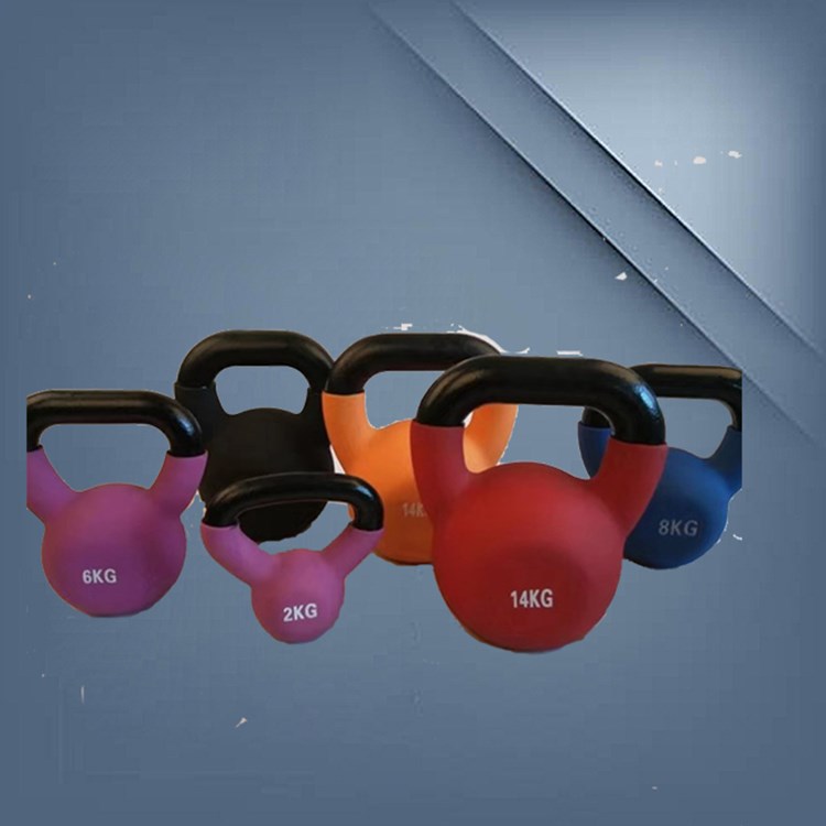 厂家直销竞赛壶铃球 肌肉训练浸塑壶铃 健身房提壶健身器材销售点