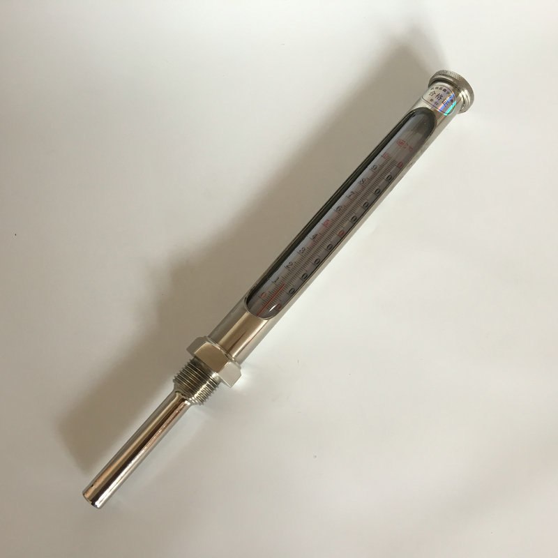 wng-11不锈钢金属套管温度计0-50-100℃中央空调锅炉管道水温计