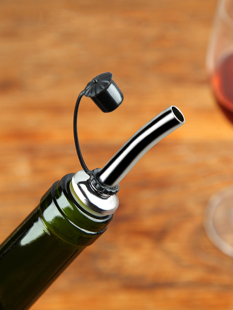304不锈钢酒瓶塞倒酒器调分酒器油瓶塞银黑色酒嘴