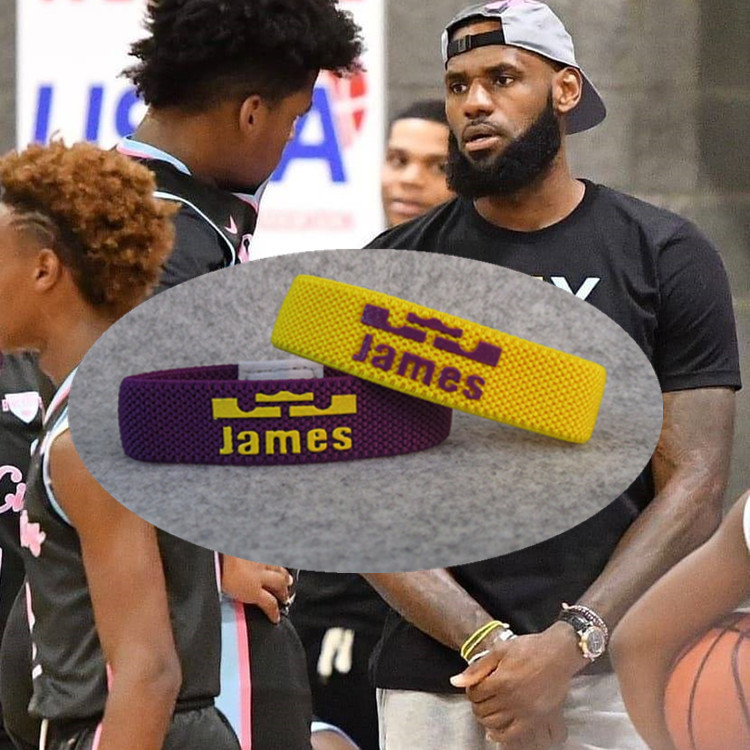 詹姆斯标志伸缩手环 运动腕带球迷饰品科比库里欧文
