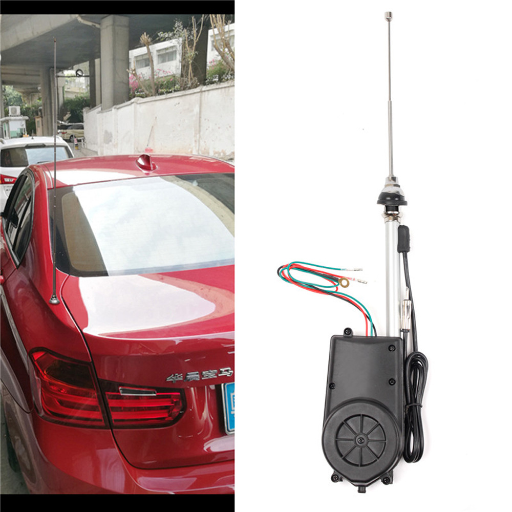 汽车不锈钢遥控升降伸缩天线 车载信号电动天线 自动收音天线