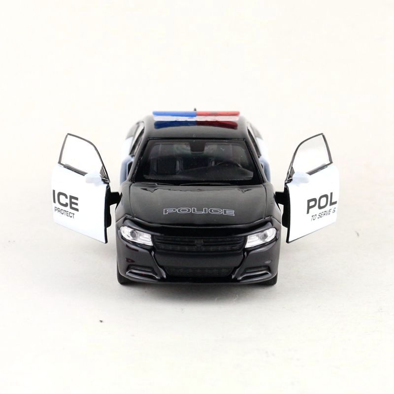 威利2016道奇挑战者r/t警车合金汽车模型1:36儿童玩具回力可开门