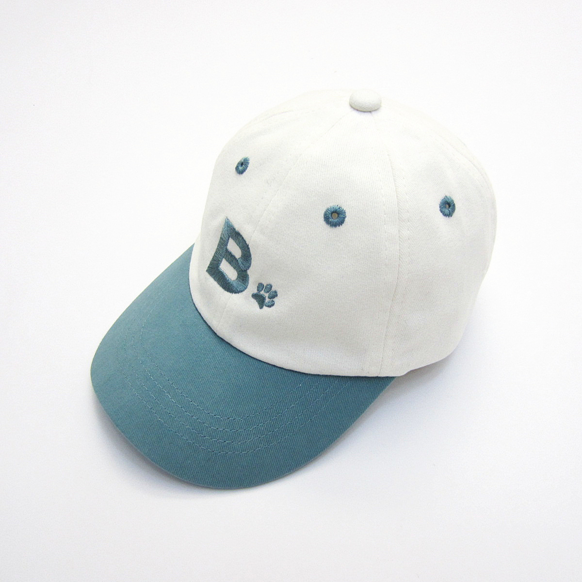 外贸原单工厂b字母爪印儿童棒球帽春夏帽宝宝帽子遮阳帽童帽