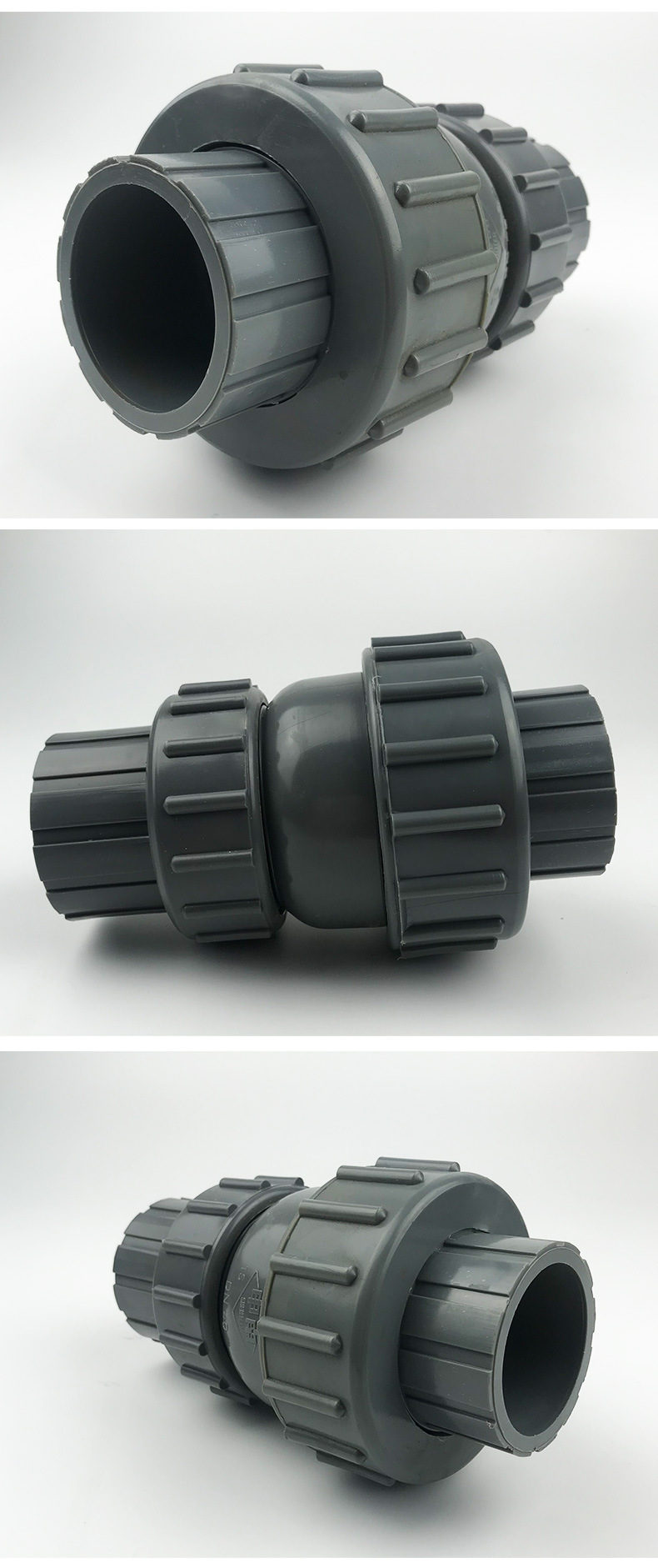 申南塑胶厂家直销upvc止回阀 耐酸碱耐腐蚀化工专用承插式现货