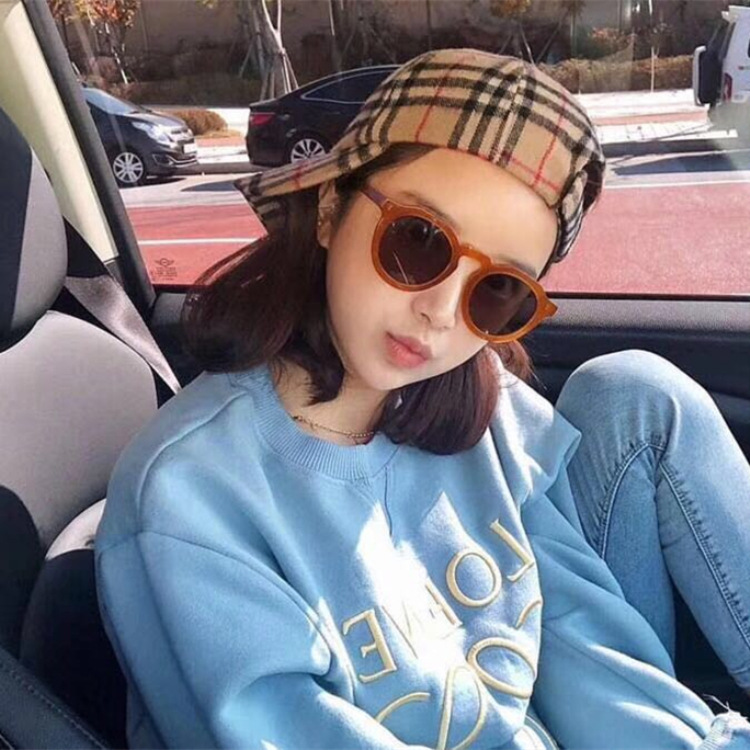 Korean Sunglasses Women's Ins Internet Celebrity Same Orange Personalized, Fashion and All-Match Sunglasses Fashion UV-Proof Sunglasses