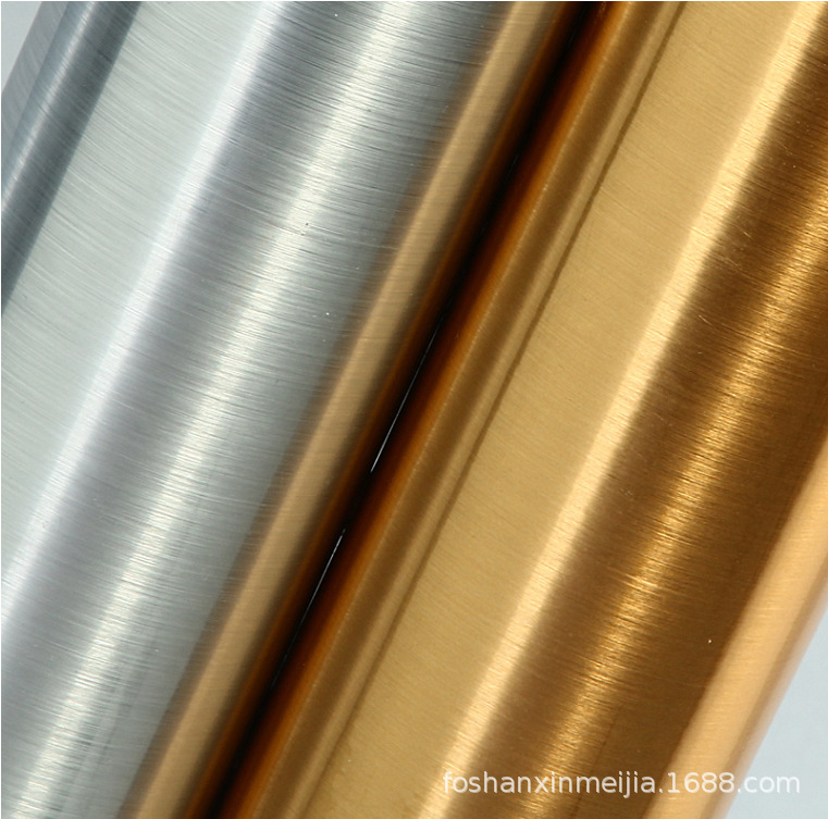 厂家批发pvc背带胶自粘防水金银拉丝波音软片台桌翻新贴波音软片