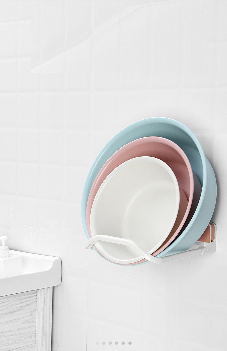 塑料折叠脸盆架免打孔挂架创意浴室置物架厨房洗菜篮收纳架省空间