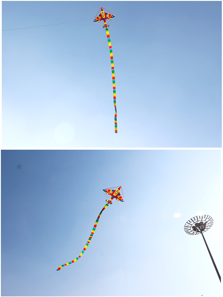 鱼竿放风筝 透明塑料风筝 儿童卡通小风筝批发 微风易飞适合新手