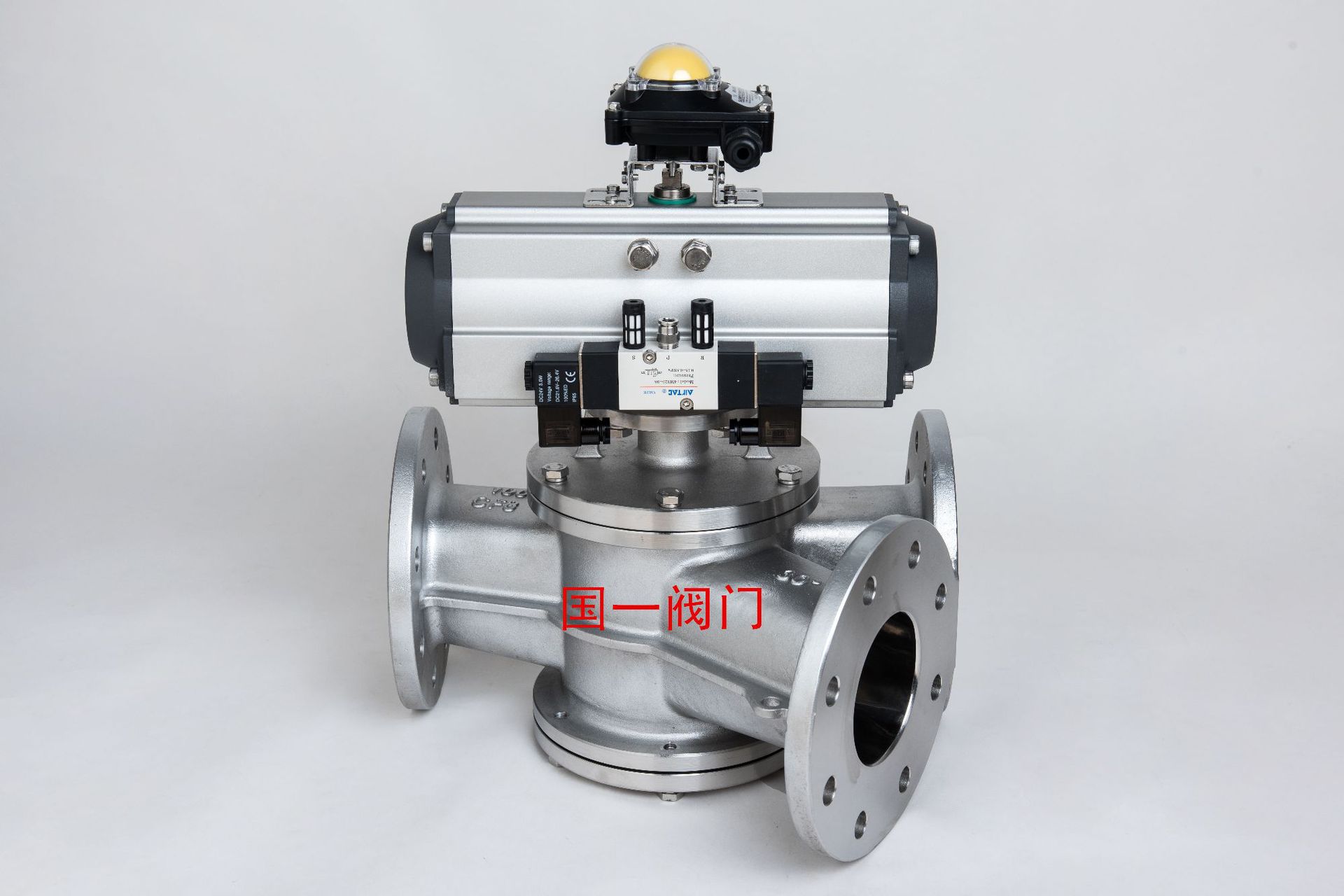 y型三通球阀粉粒体颗粒物料换向阀板式桶式球式三通换向阀