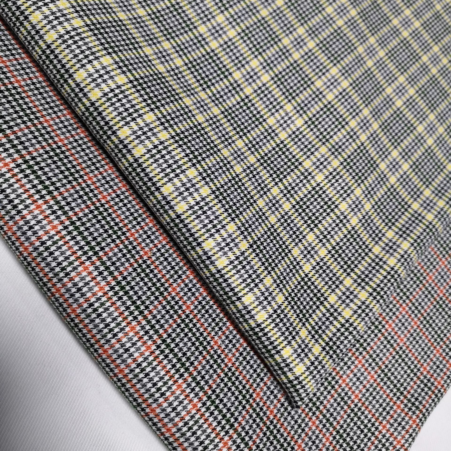 tr色织弹力彩色千鸟格布春夏新款风衣外套靠垫箱包鞋帽家纺面料