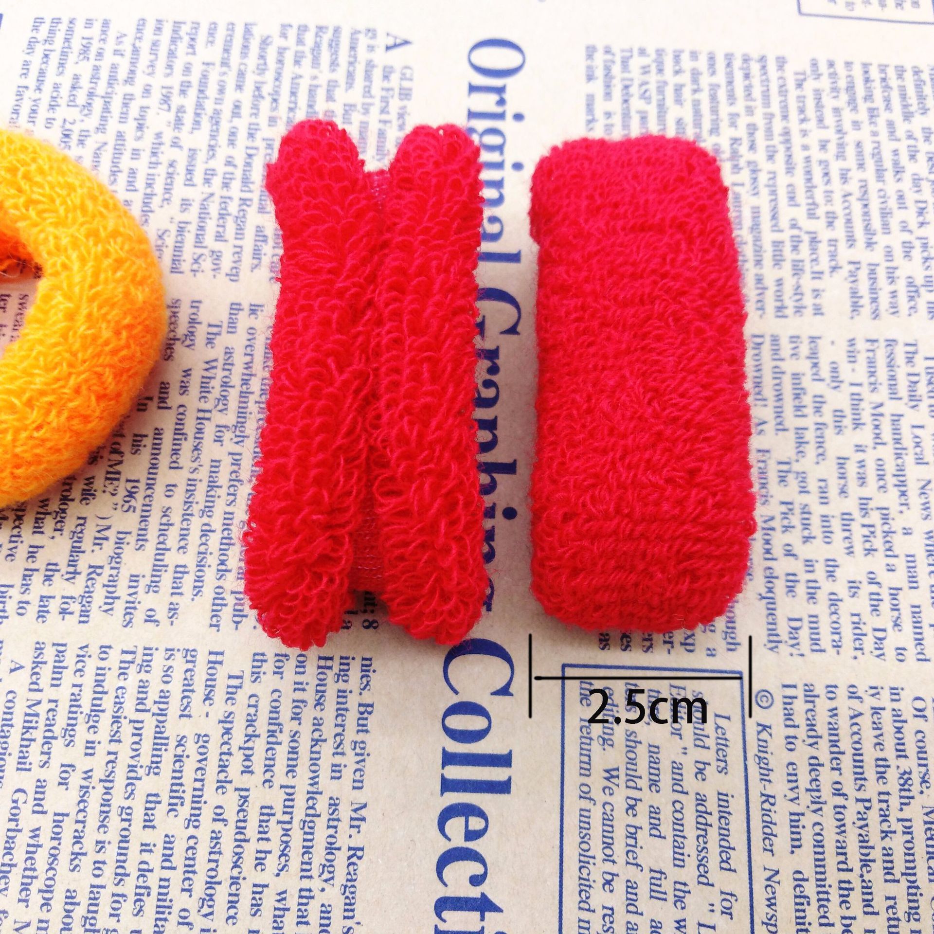 小号棉纱毛巾圈头绳 无痕加粗皮筋彩色盘头头花毛线发圈彩色无缝