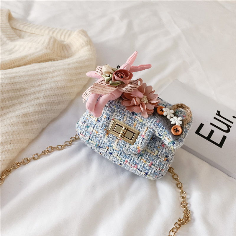 2023 Autumn and Winter New Classic Style Children's Single-Shoulder Bag Cute Pearl Accessories Princess Bag Korean Girl's Crossbody Bag