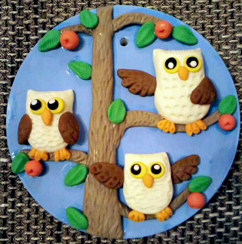 圆形粘土画框 批发超轻粘土木质底板20厘米 儿童手工diy粘土画框