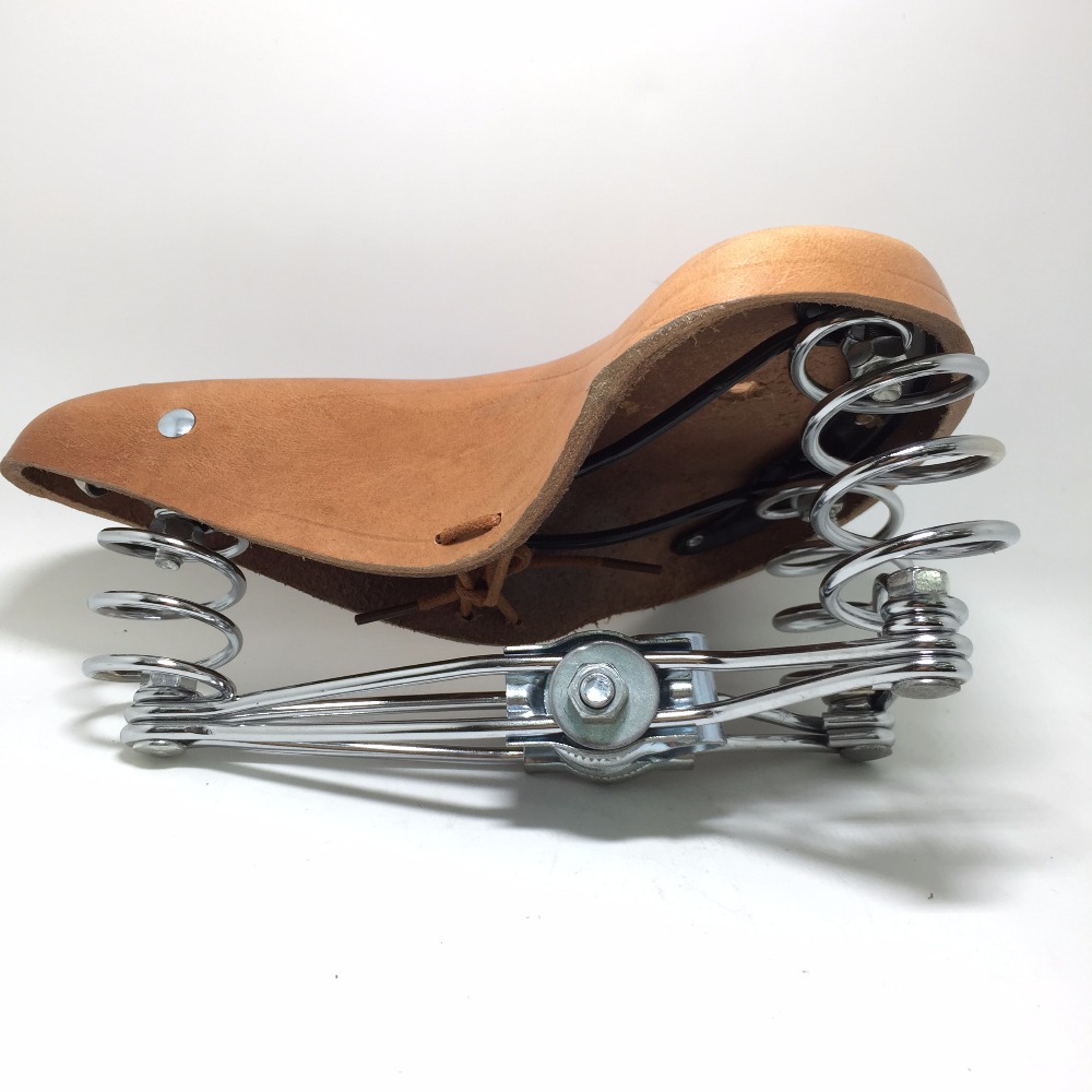 山地车坐垫软舒适防水 复古鞍座 弹簧减震座垫老式自行车坐垫通用