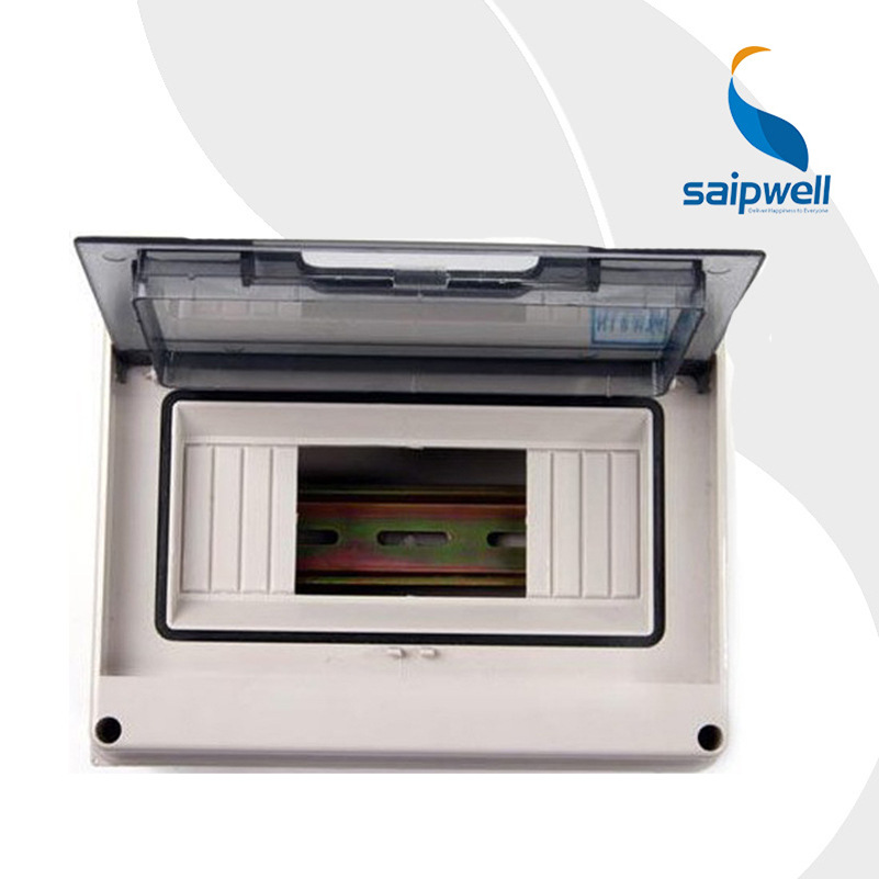 saipwell装开关的塑料防水配电箱 户外用sht-8回路防水控制配电箱