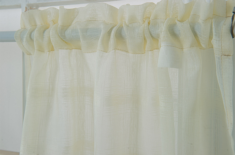 【美米】美式成品窗帘窗纱穿杆短帘厨房帘咖啡帘亚马逊成品窗帘