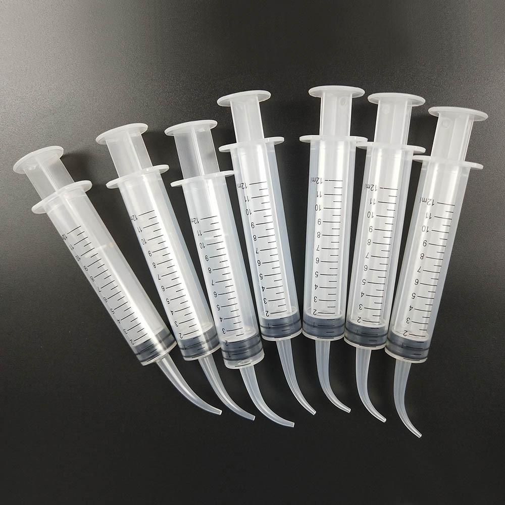 牙科弯头注射器 牙齿冲洗注射印模材 口腔硅橡胶印模材注射器批发