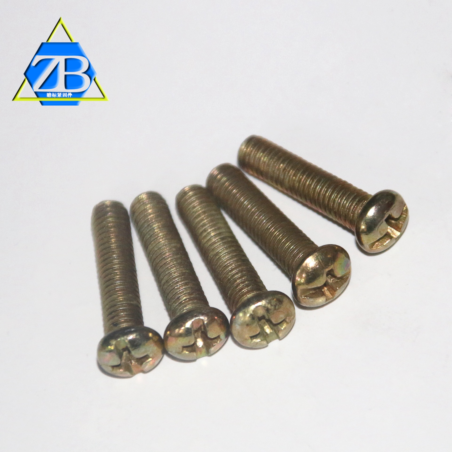 现货机制螺丝镀彩锌半圆头十字螺丝微标螺丝规格全大量批发