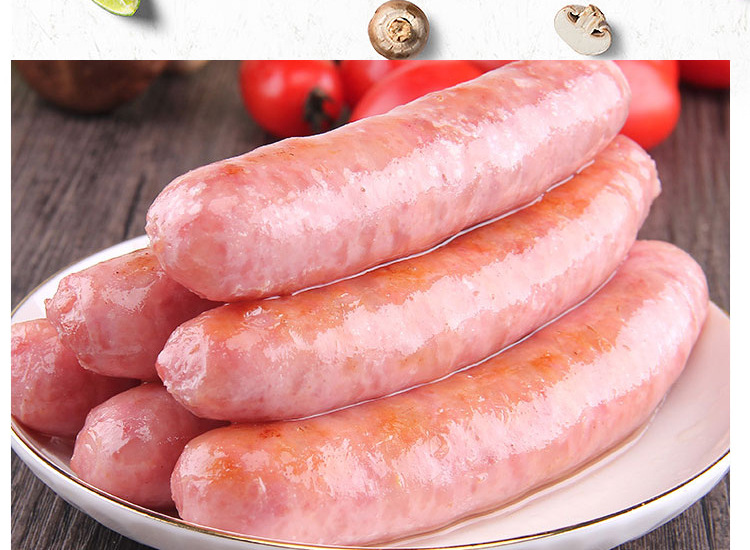 千年记鲜肉热狗肠台湾纯肉阿里山火山石地道肠烤香肠5斤50条商用