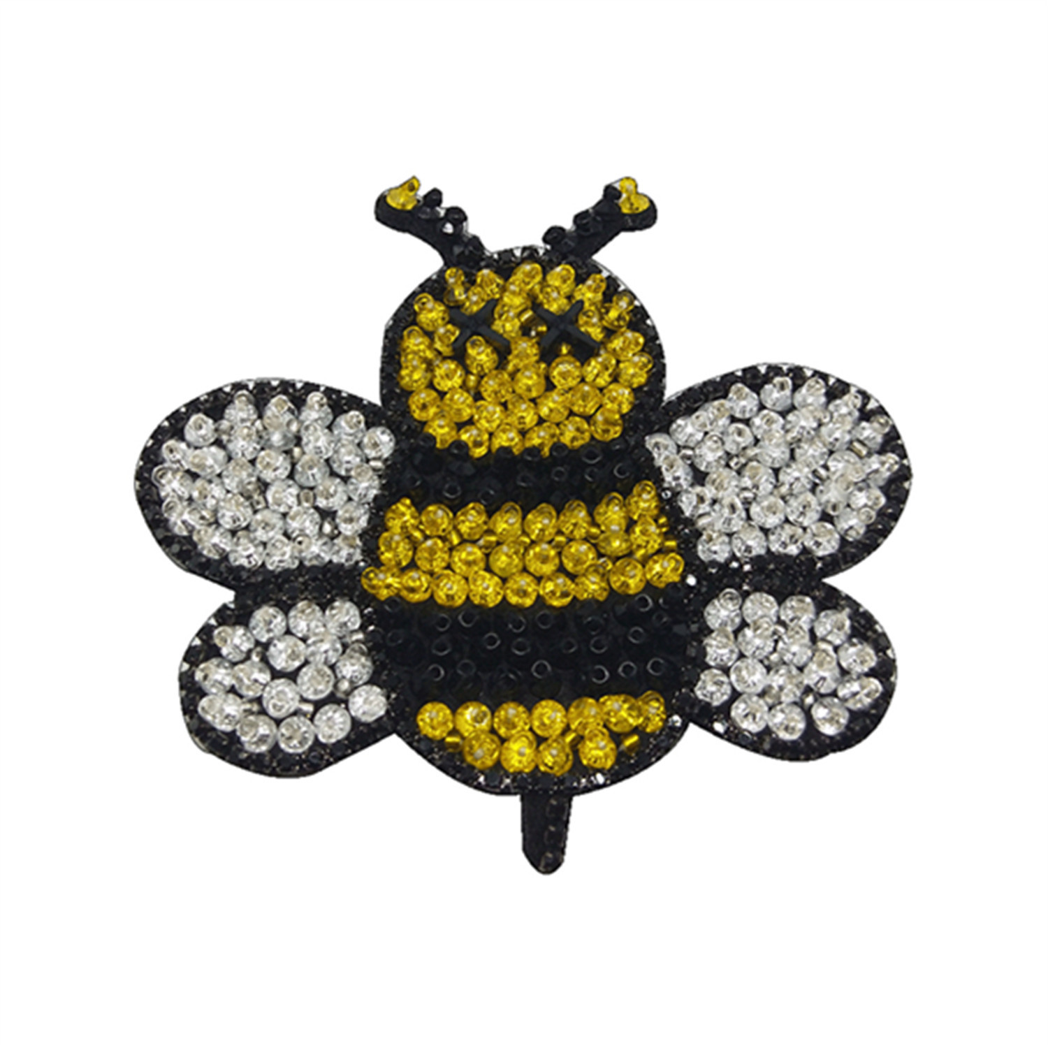 现货供应 水晶手工钉珠蜜蜂diy布贴 服装辅料饰品配件