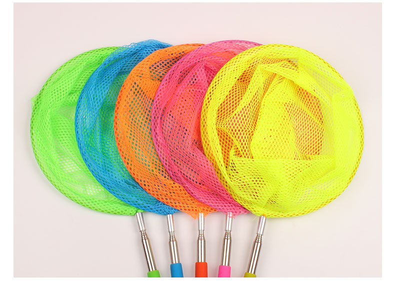儿童不锈钢伸缩鱼网虫网 蜻蜓蝴蝶抓小虾网蝌蚪捞鱼网兜厂家批发