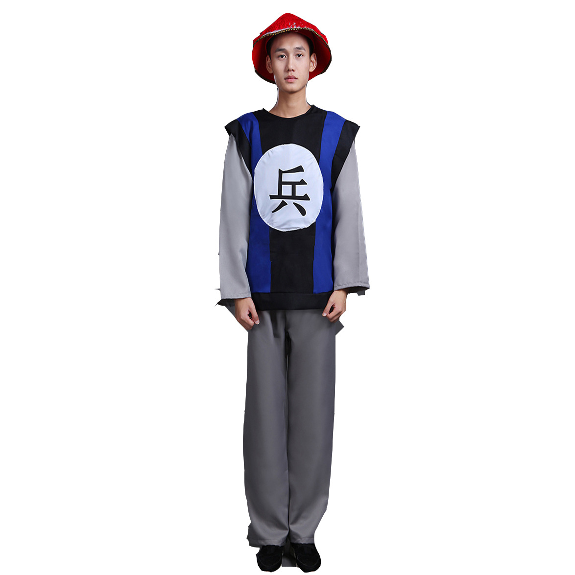 古代士兵服大型舞台表演服清兵古装男款戏曲满族服装清朝士兵服装