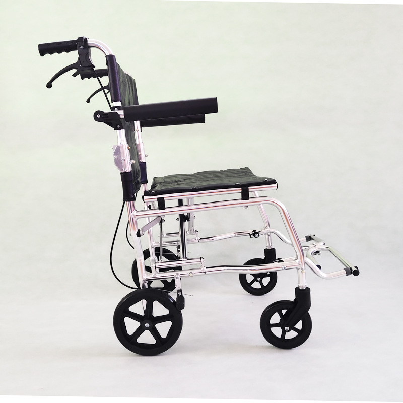 轮椅折叠轻便老年洗澡椅手推车铝合金小型老人超轻便携旅行代步车