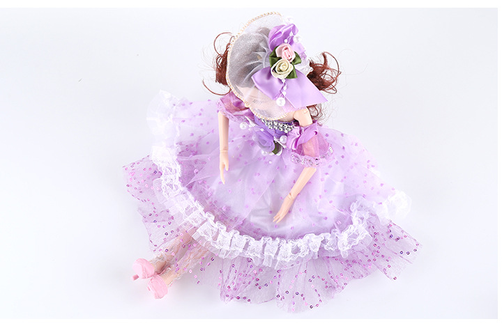 45厘米彩盒大童芭比洋娃娃女孩玩具烘焙蛋糕公主娃娃衣服十五关节