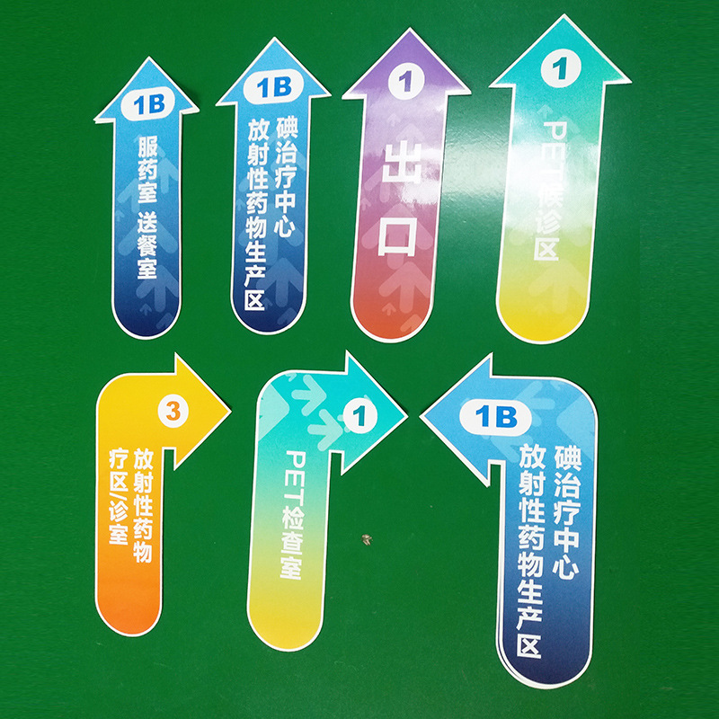 上海工厂定制加厚3m地贴 商超广告医院地面导向异形地贴可定做