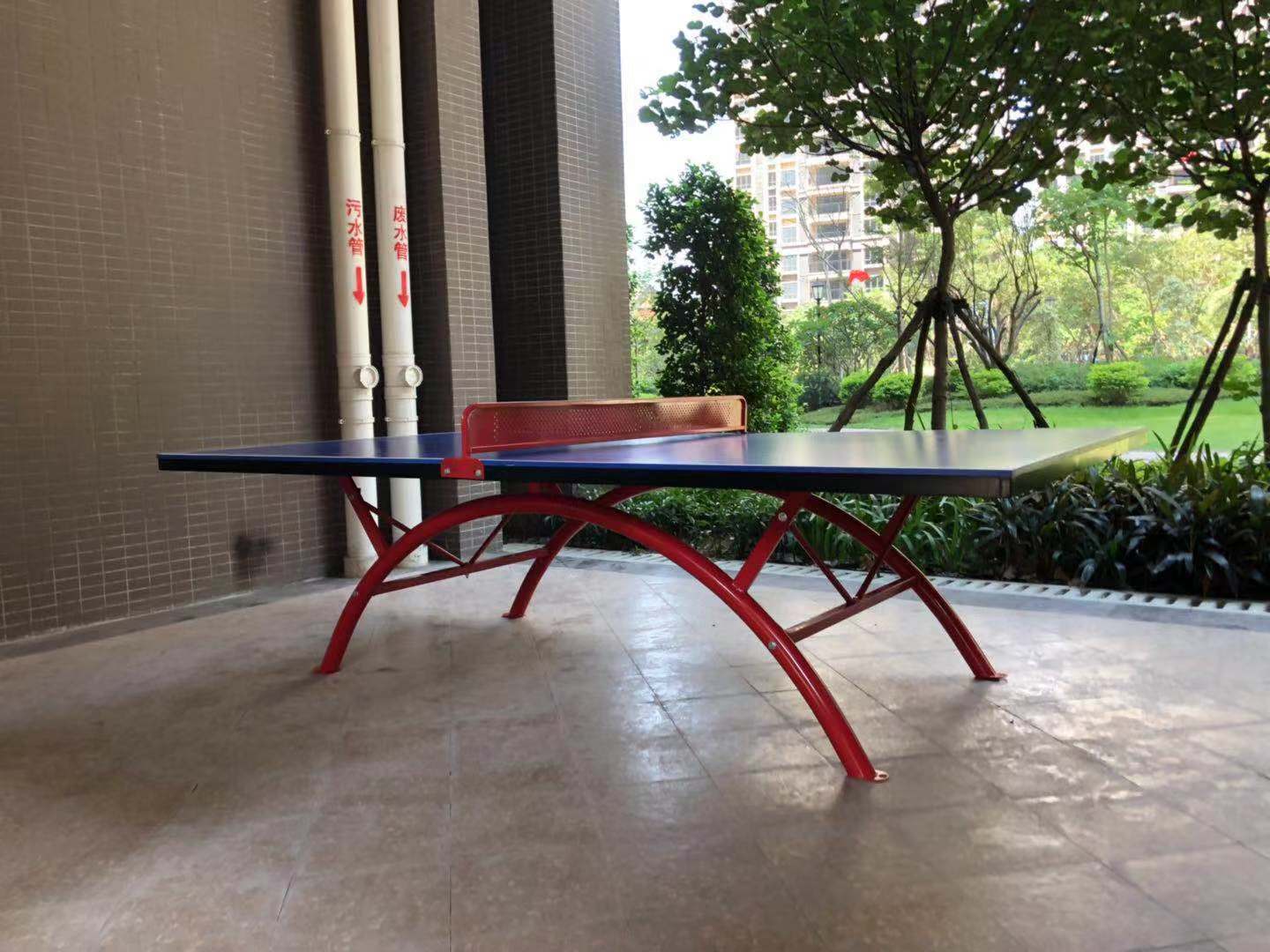 标准乒乓球台室外 小区家用户外室内球桌大翻边smc国标乒乓球桌