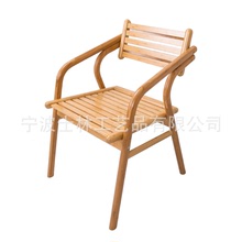 定制加工批发竹质休闲餐椅现代简约休闲家用茶几弹性靠背椅三件套
