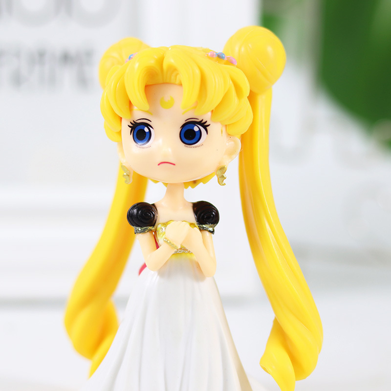 美少女烘焙装饰摆件小号单只蝴蝶结黑肩水冰月美少女蛋糕摆件公仔