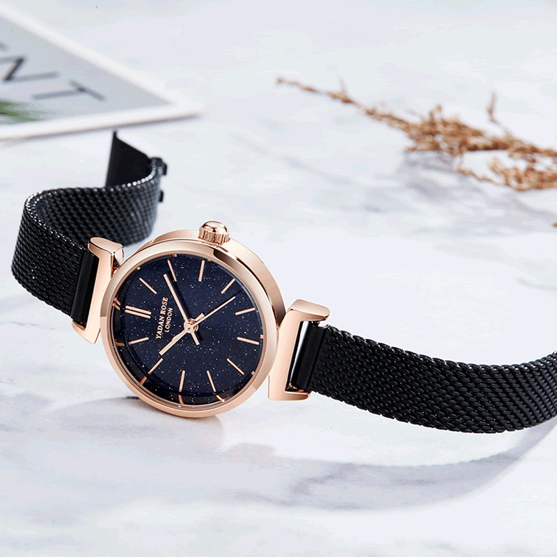 新款雅丹手表女时尚小红书同款小表盘防水女款表星空面渐变色网带