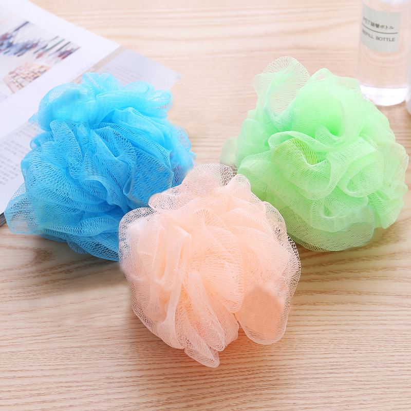 20g起泡沐浴球 成人通用单色柔软创意洗澡彩色浴花球 搓背浴花d