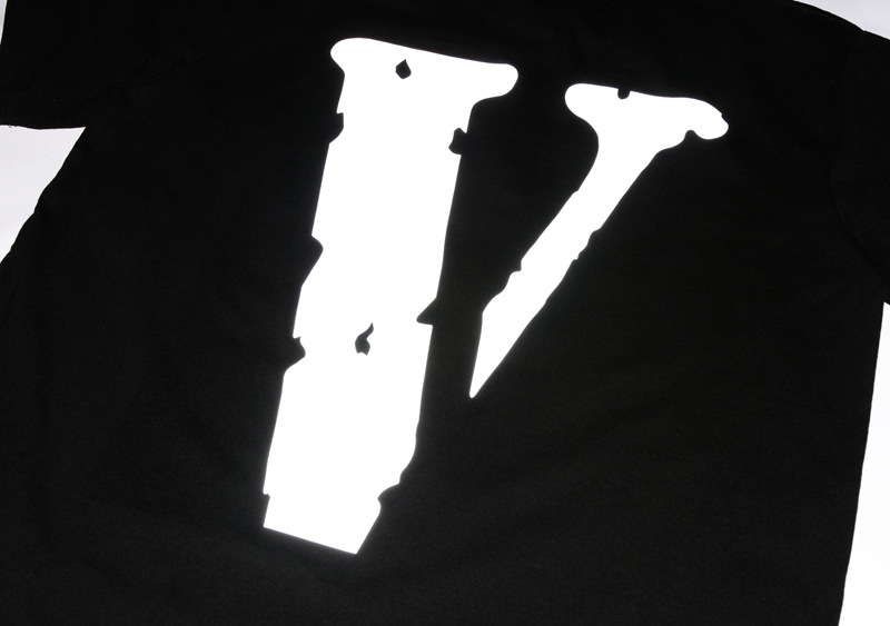 正确版vlone纽约限定款3m反光logo基础款大v短袖t恤陈冠希潮tee