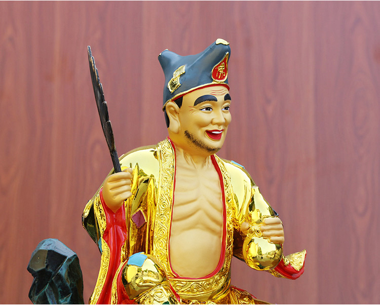 活佛济公佛像居家供奉树脂风水摆件降龙罗汉办公室装饰品厂家供货