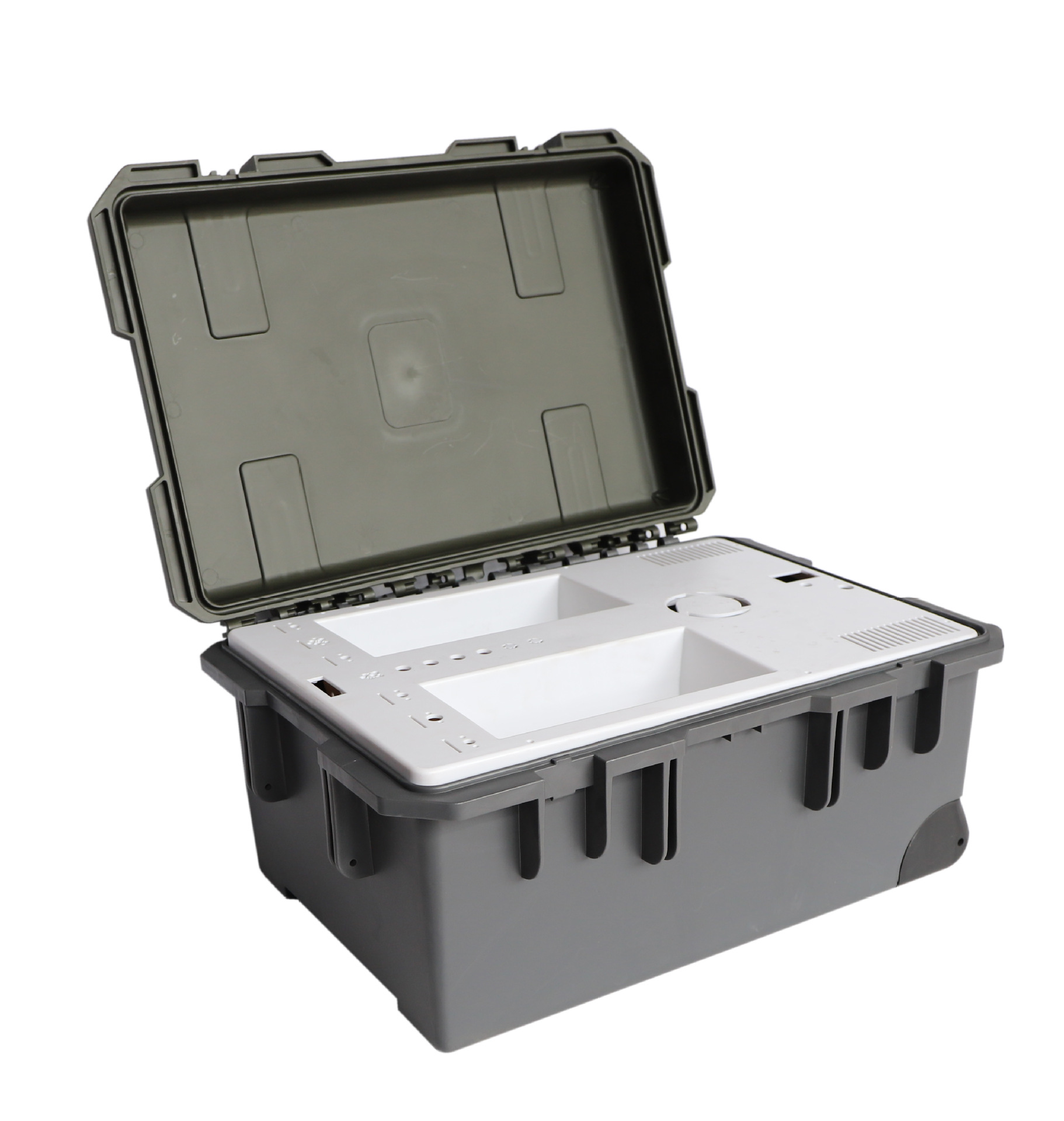 保鲜盒储物盒模具塑料箱模具双层塑料模具五金工具箱模具