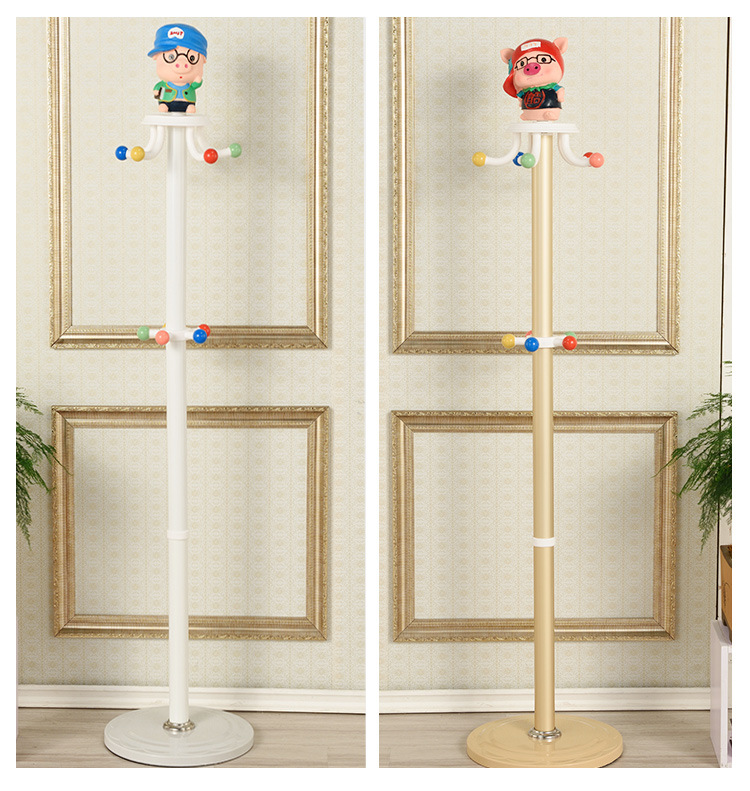 儿童衣帽架落地卡通可爱衣架简约现代挂衣架创意卧室小孩衣服架子