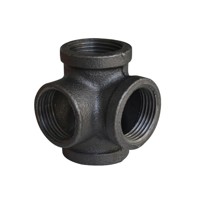 铸铁立体四通diy架子管件配件工业loft风复古工艺水管内螺纹接头