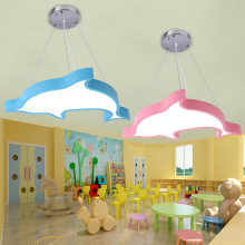 海豚造型吊灯彩色简约护眼灯幼儿园游乐场卧室led吸顶灯厂家批发