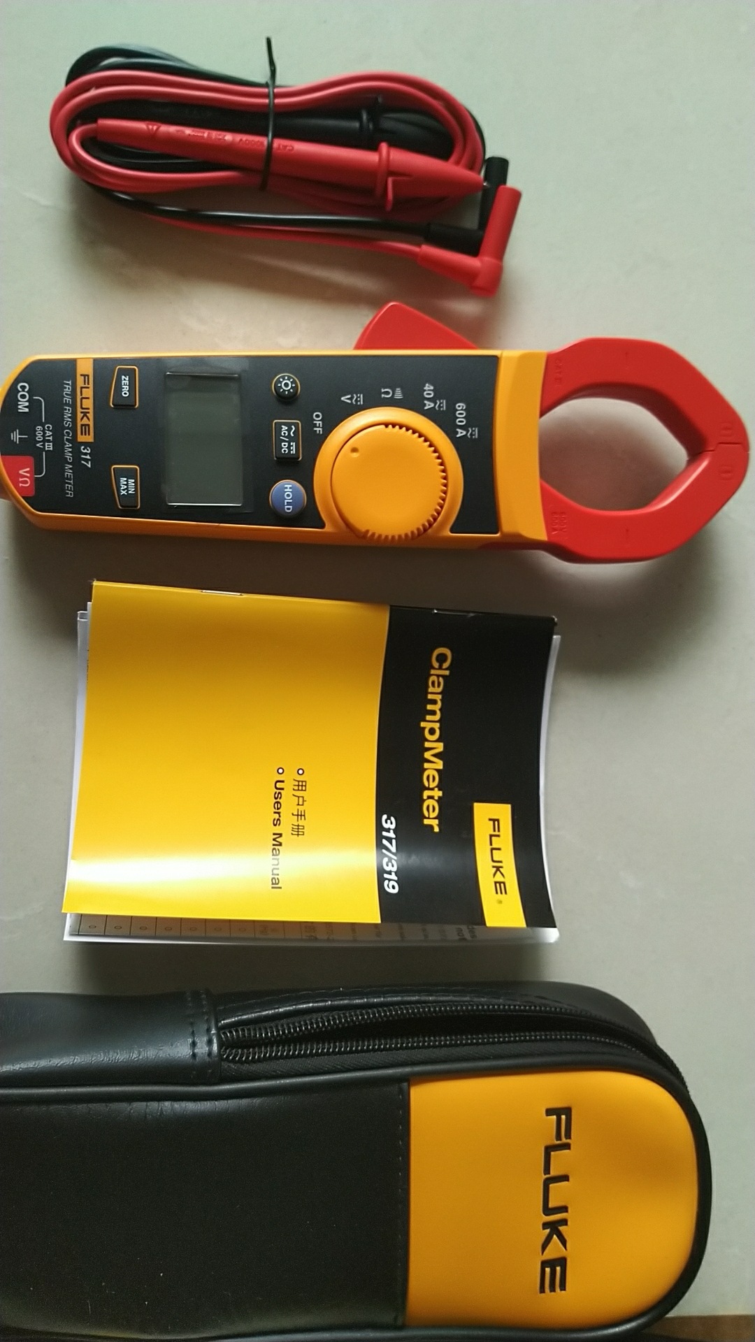 fluke福禄克f312 f317 f319真有效值数字钳形电流表 万用表
