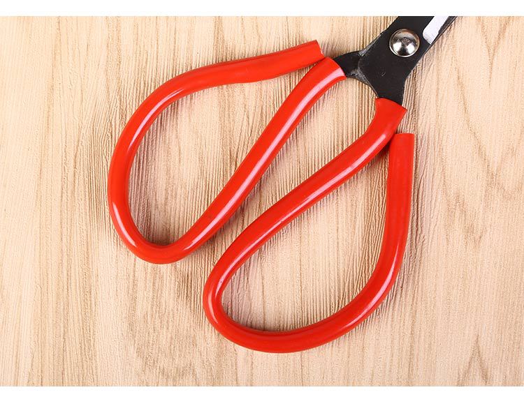 厂家直销2元店红色手柄直头2#3#家用剪刀民用剪刀剪刀王