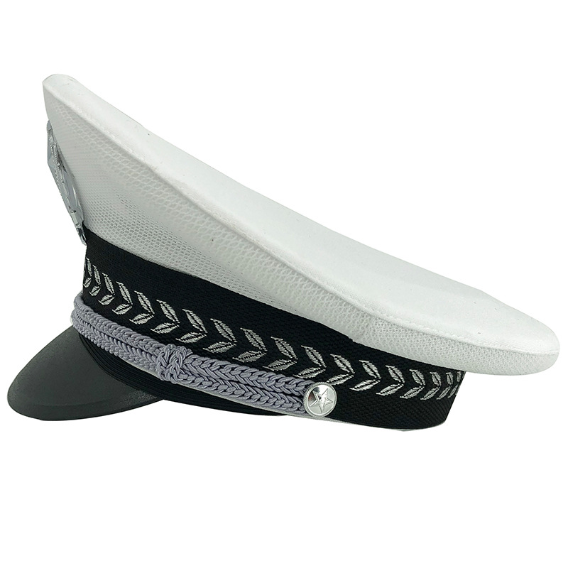 儿童警察帽小警察大盖帽保安制服帽交通协警大盖帽 police帽子