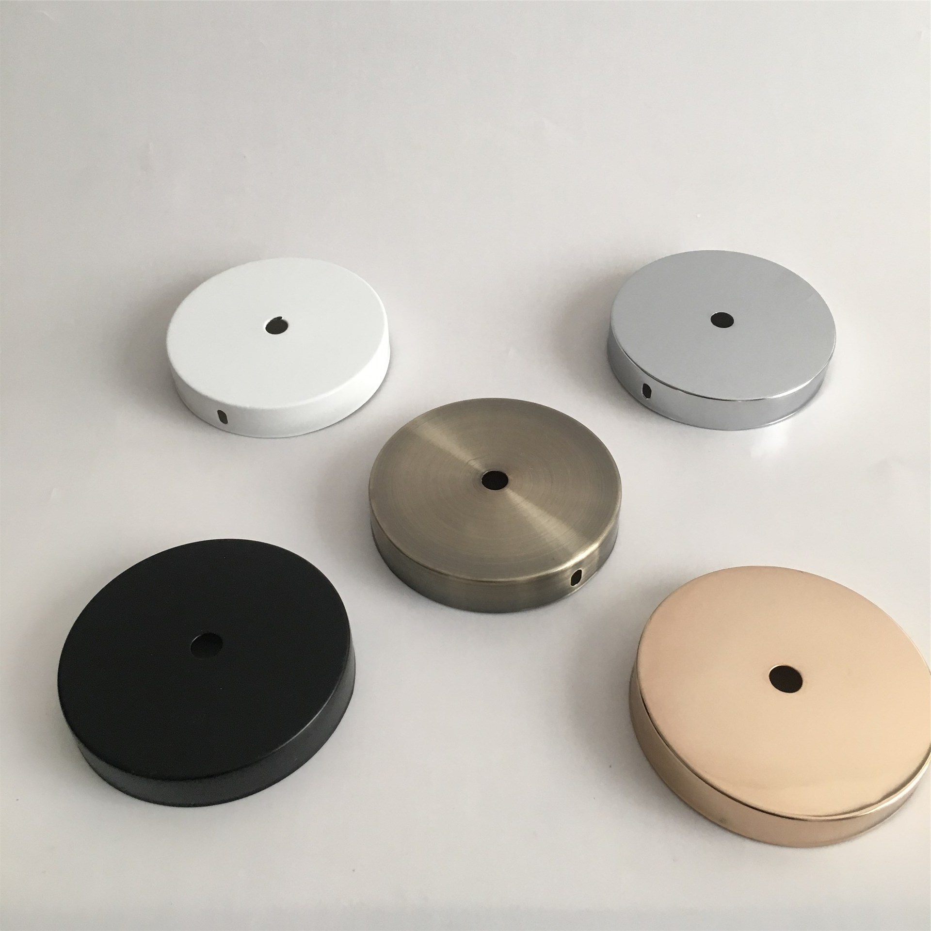 直边盘圆形底座底盘吊灯吸顶盘10cm金属灯饰灯具黑色配件厂家批发