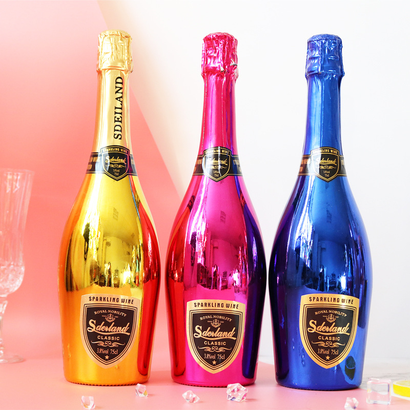 森德兰土豪金起泡葡萄酒气泡酒香槟果味酒甜酒婚宴酒夜场酒吧用酒