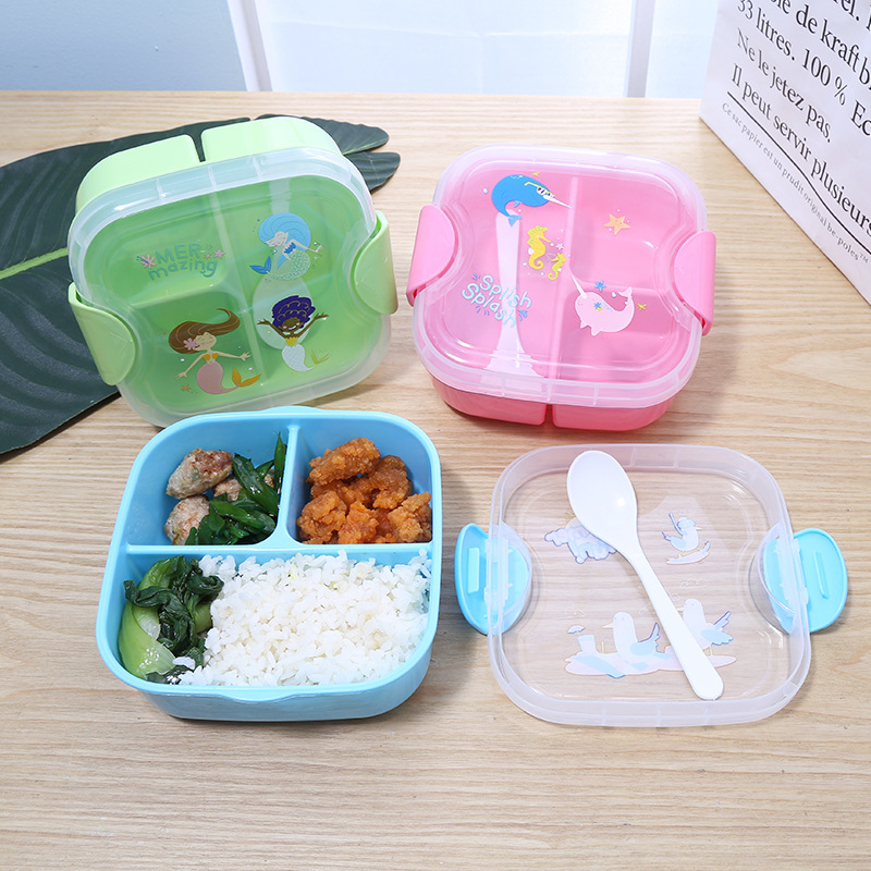 lunch box bento compartment light food fitness student lunch box office worker double layer microwave oven dedicated simplicity