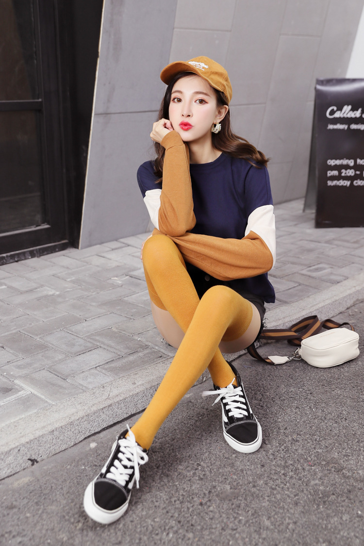 学生袜长袜纯色袜子压力过膝袜秋冬日系ins潮流高筒袜长筒袜女袜