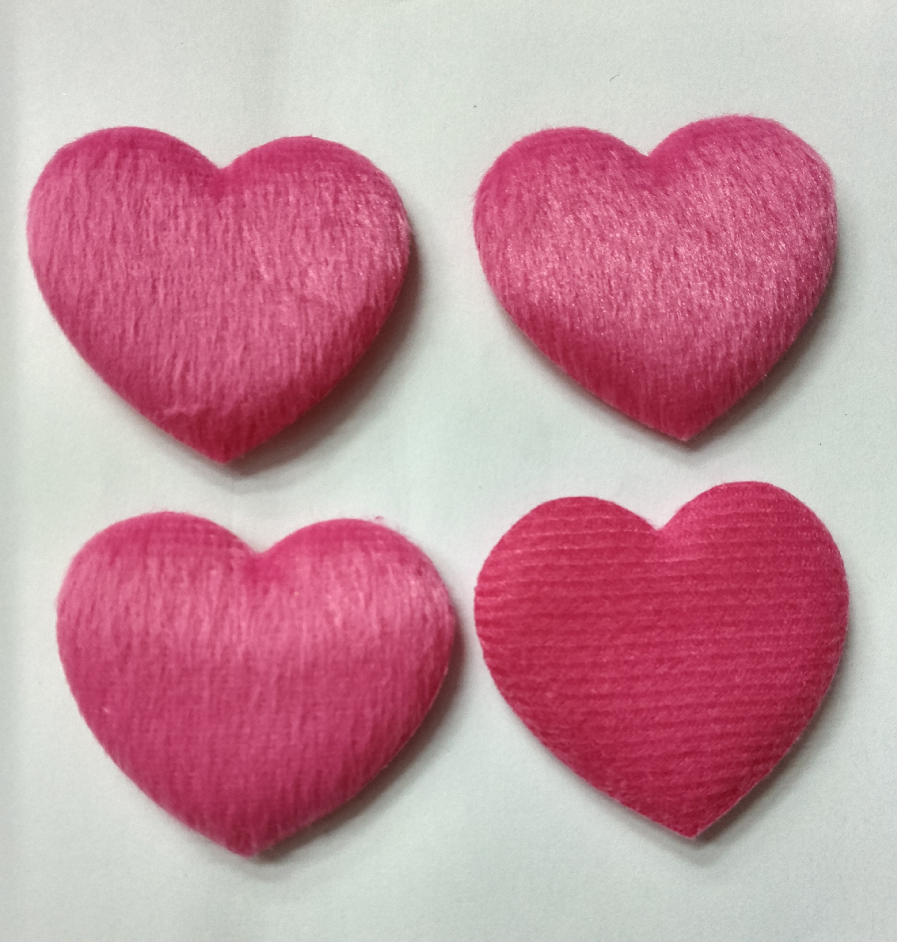 超声波压花 毛绒布花 心形 桃心 饰品配件 毛毛绒爱心 心形花