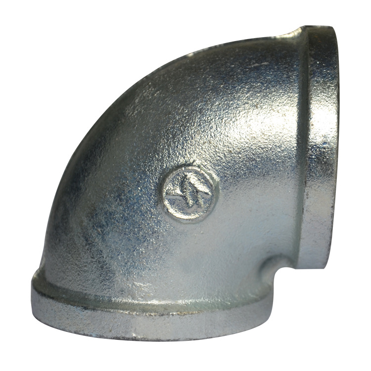 厂家直发 玛钢90度弯头1/2镀锌管件 变径弯头水暖管件冷度
